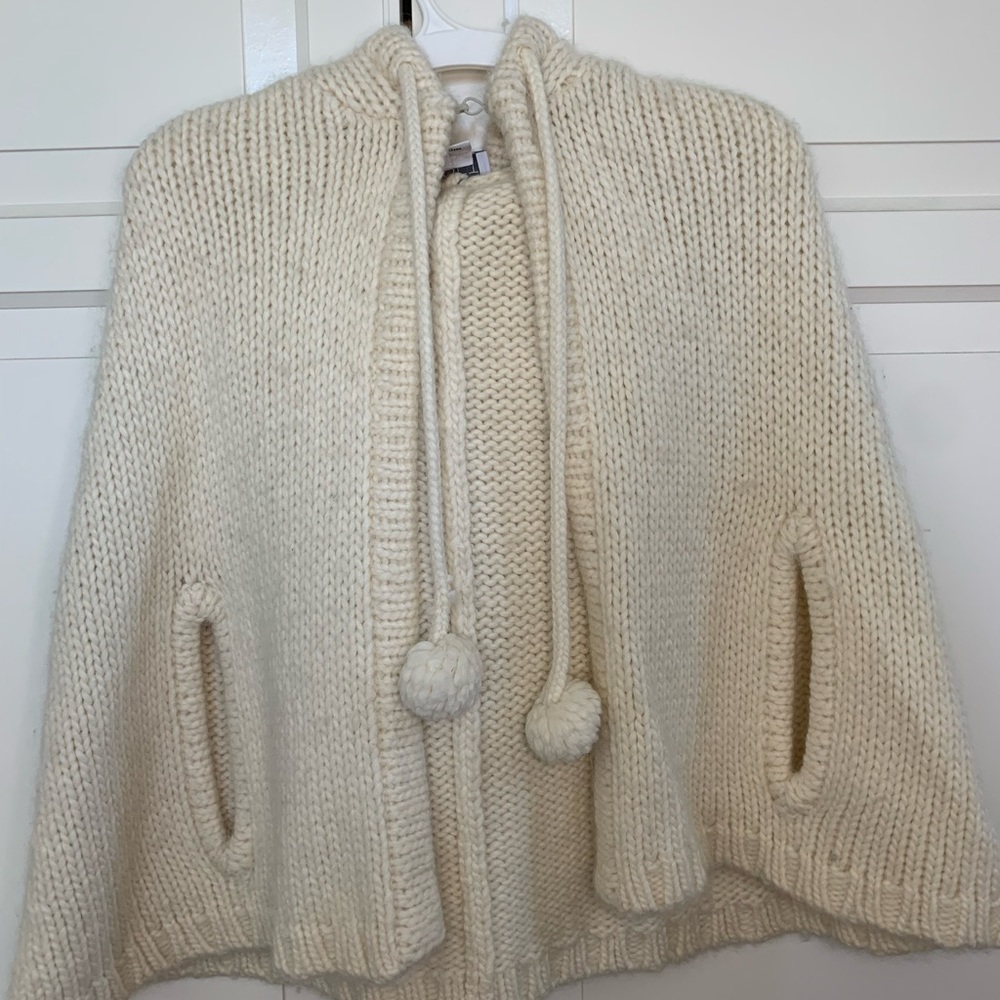 Ann Taylor LOFT wool blend hooded shawl
